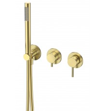 AQM8805BG Встраиваемый смеситель на 3 потр. в комплекте с внутр. частью, золото шлифованное AQM8805BG