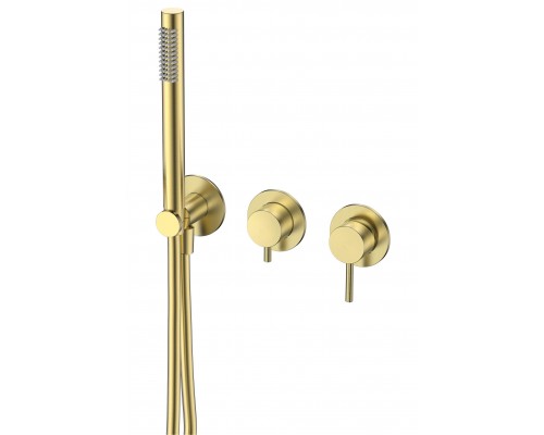 AQM8805BG Встраиваемый смеситель на 3 потр. в комплекте с внутр. частью, золото шлифованное AQM8805BG