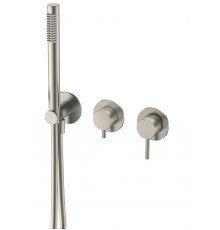 AQM8805BN Встраиваемый смеситель на 3 потр. в комплекте с внутр. частью, никель шлифованный AQM8805BN