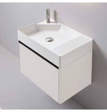 Antonio Lupi Simplo Тумба с раковиной SIMPLO63 63х42хh37,5см, с 1 ящиком, подвесная, цвет: bianco goffrato. SIMPLO63 Bianco/cr*1,  SMPI163 A bianco goffrato
