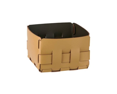 ADJ Корзинка Mini Bottega, 19x19xH13 см., цвет: горчичный/оливковый. 1019.40/55