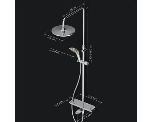 F0770A500 Душевая система ShowerSpot с термостатом F0770A500 Душевая система ShowerSpot с термостатом