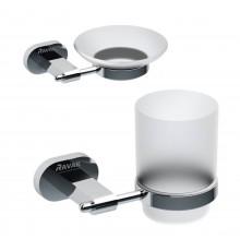 Набор Стакан Ravak Chrome CR 210.00 + Мыльница CR 200.00 с держателем