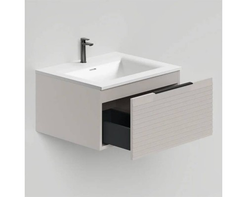 Salini Touch Тумба подвесная 60х50х32см., с раковиной, 1 ящик, гор. фрез., цвет: Grey. T600H1GON205