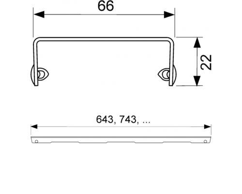 TECEdrainlinе Решетка basic, 1500мм, цвет: сталь, матовая. 601511