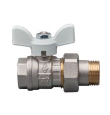Кран шаровой Rubinetterie Bresciane UNI-SFER, резьба вн/нар, 3/4    американка . 45C4050000