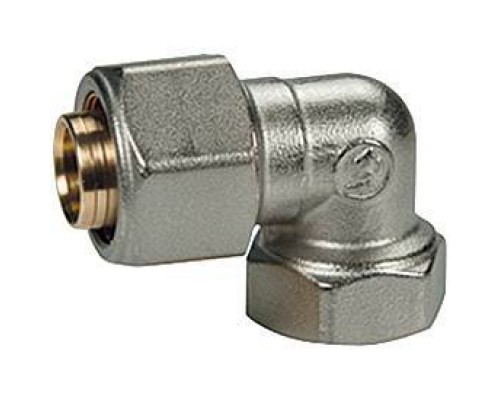 Угольник, Giacomini, R563AM, 90°, В, 1, 26 x 3, латунь, хромированный, для труб GIACOTHERM, GIACOFLEX и многослойных