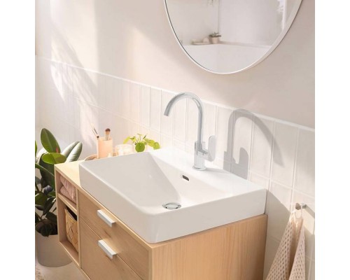 Hansgrohe Rebris S Смеситель для раковины, 1 отв., с донным клапаном, с поворотным изливом, цвет: хром. 72536000