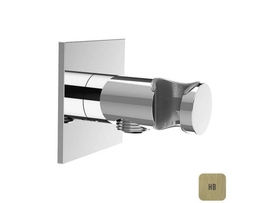 Almar Round Душевое подключение с держателем круглое, квадр. отражатель, цвет: High Brass. E095039.HB