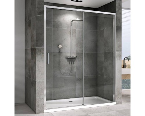 Душевая дверь в нишу Abber Komfort AG93140 140 см, профиль хром, стекло прозрачное