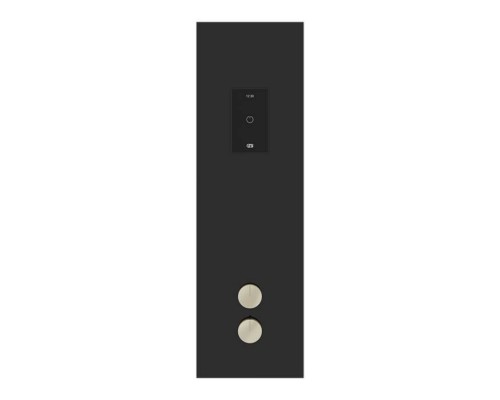 Gessi Binario Настенная панель сенсорного управления с термостат. смесителем HI-FI, закаленное стекло, внешняя часть, ручки Mirror Steel, цвет: черный. 61229#238 Gessi Binario Настенная панель сенсорного управления с термостат. смесителем HI-FI, закаленное стекло, внешняя часть, ручки Mirror Steel, цвет: черный. 61229#238