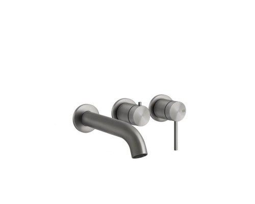 Gessi 316 Смеситель для ванны встраиваемый, однорычажный, с переключателем на 2 положения, внешняя часть, цвет: Steel Brushed. 54140#239