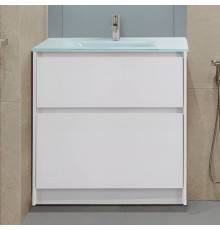 Тумба с раковиной BelBagno Kraft 80 напольная, bianco opaco, раковина BB810/465-LV-VTR-BL
