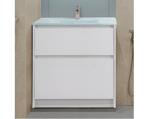 Тумба с раковиной BelBagno Kraft 80 напольная, bianco opaco, раковина BB810/465-LV-VTR-BL