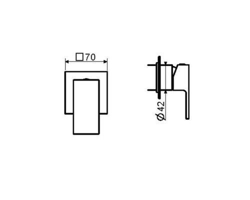 Plumberia Selection TAG Смеситель для душа, встраиваемый, цвет: хром. INT1135,  TG1111CR