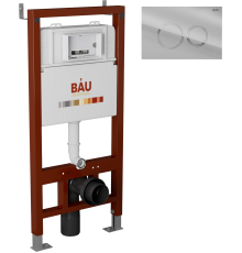 Система инсталляции для унитазов Bauedge Pro + Кнопка смыва Bauedge Dream хром