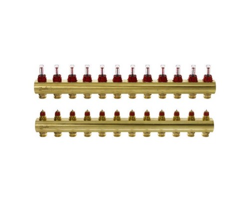 Комплект коллекторов Danfoss FHF-12F для 12 контуров. 088U0532