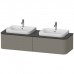 Duravit Happy D.2 Plus Тумба подвесная 160x55х35.4см, с 2 раковинами и 2 ящиками, цвет: stone grey satin matt. 2318600000, HP4936B9292, HP032HB8080