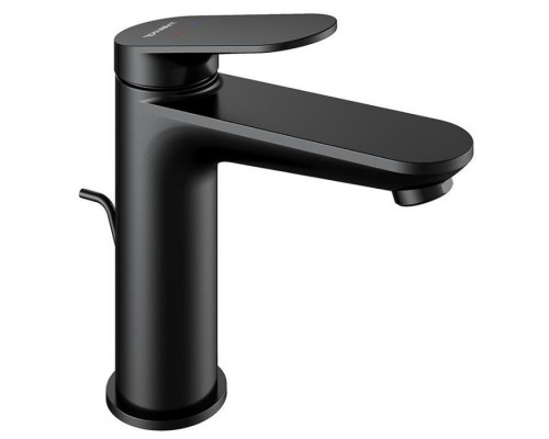 Duravit Wave Смеситель для раковины, 1 отв., с донным клапаном, цвет: черный матовый. WA1020001046