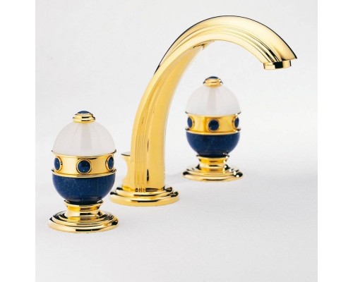 THG Cheverny Lapis Lazuli Смеситель для раковины, 3 отв., цвет: золото/лазурит. A1T-F01-151 THG Cheverny Lapis Lazuli Смеситель для раковины, 3 отв., цвет: золото/лазурит. A1T-F01-151