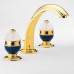 THG Cheverny Lapis Lazuli Смеситель для раковины, 3 отв., цвет: золото/лазурит. A1T-F01-151