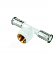 Тройник ВР, ПВДФ пресс (белый), 32x1 x32, HENCO 13PKW-320632