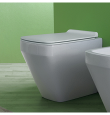 Simas Baden Baden Унитаз приставной безободковый 56х36 см, слив универсальный,  цвет: белый. F91,  BB01bi