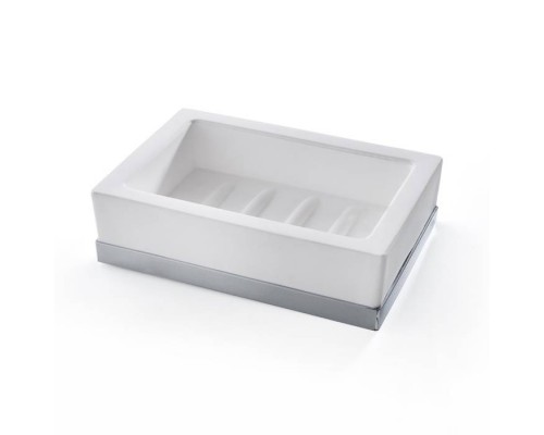 3SC Mood Deluxe White Мыльница настольная, композит Solid Surface, цвет: белый матовый/хром . MDW01ASL 3SC Mood Deluxe White Мыльница настольная, композит Solid Surface, цвет: белый матовый/хром . MDW01ASL