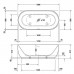 Duravit Luv Ванна отдельностоящая из минерального литья 180x85см, цвет белый, с ножками и слив-переливом., цвет: белый. 700434000000000