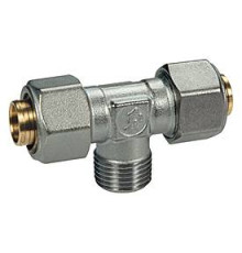 Тройник, Giacomini, R568AM, Н, 20 x 2, 3/4, 20 x 2, латунь, для труб GIACOTHERM, GIACOFLEX и многослойных