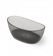 Dea Design Elegant Ванна 163x85x64см., отдельностоящая, Glasstek, прозрачная смола, цвет: Smoky Black R4. DD8611 1630 R4