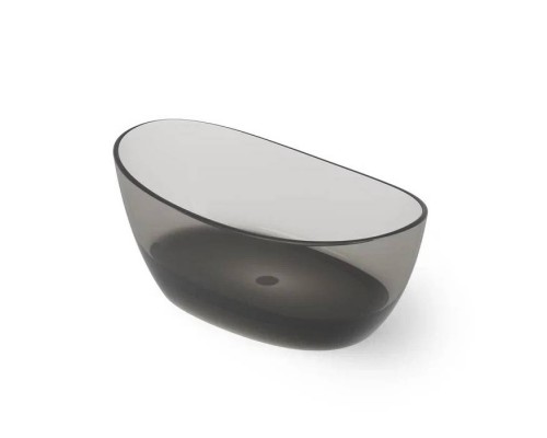 Dea Design Elegant Ванна 163x85x64см., отдельностоящая, Glasstek, прозрачная смола, цвет: Smoky Black R4. DD8611 1630 R4 Dea Design Elegant Ванна 163x85x64см., отдельностоящая, Glasstek, прозрачная смола, цвет: Smoky Black R4. DD8611 1630 R4