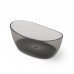 Dea Design Elegant Ванна 163x85x64см., отдельностоящая, Glasstek, прозрачная смола, цвет: Smoky Black R4. DD8611 1630 R4