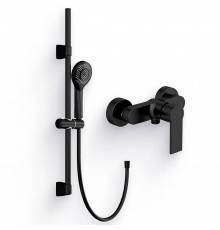 Душевой комплект Смеситель для душа Cersanit Brasko Black 63109 + Гарнитур Neno 63696 черный