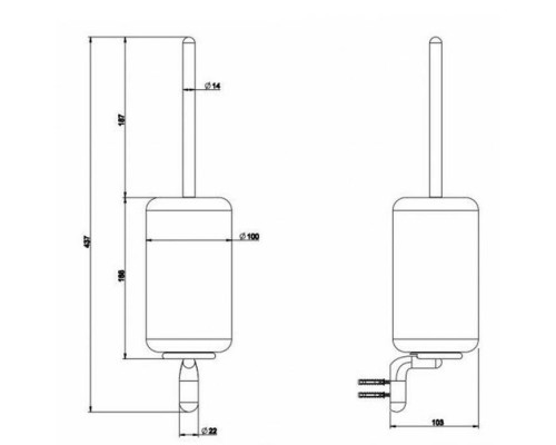 Gessi Goccia Ершик для унитаза подвесной, цвет: белый. 38019#079