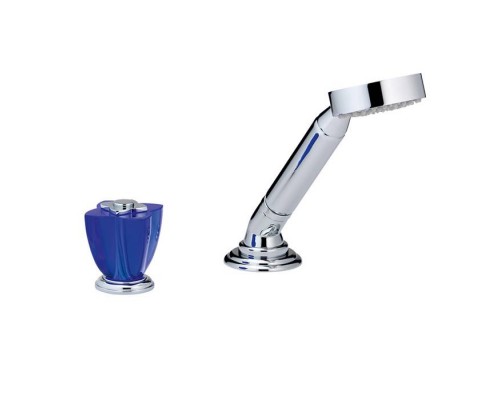 THG Pуtale de cristal bleu Ручной душ на борт ванны, 2 отв., цвет: хром/синий хрусталь. U6B-A02-6532/60A THG Pуtale de cristal bleu Ручной душ на борт ванны, 2 отв., цвет: хром/синий хрусталь. U6B-A02-6532/60A