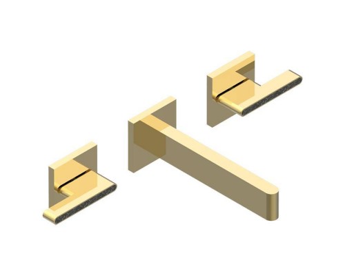 THG ICON-X CARBONE GOLD A MANETTES Смеситель для раковины, настенный, цвет: полированное золото. U7T-F01-40GB THG ICON-X CARBONE GOLD A MANETTES Смеситель для раковины, настенный, цвет: полированное золото. U7T-F01-40GB