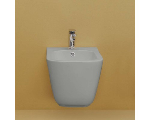 Kerasan Tribeca Биде подвесное 54х35см, c 1 отв под смеситель, c креплением WB9N, цвет: Grigio matt. 512559 Kerasan Tribeca Биде подвесное 54х35см, c 1 отв под смеситель, c креплением WB9N, цвет: Grigio matt. 512559