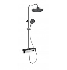 AQM8009CR Душевая система со смесит. (верхн. душ 260мм, ручн. душ 3 режима, каскад. излив), хром AQM8009CR