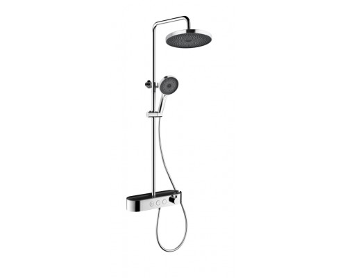 AQM8009CR Душевая система со смесит. (верхн. душ 260мм, ручн. душ 3 режима, каскад. излив), хром AQM8009CR