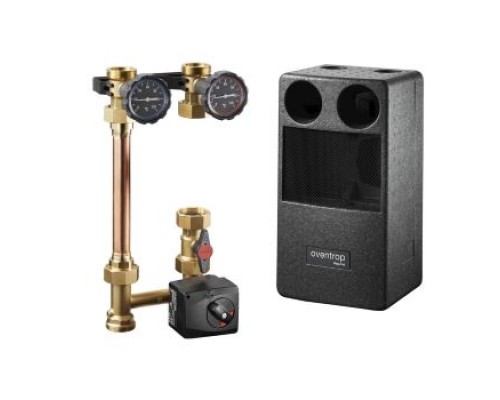 Насосная группа, Oventrop, Regumat M3-180, смесительная, DN 25 (1 1/2), без насоса, с сервоприводом, рабочая температура, °С-95, рабочее давление, бар-10, с универсальной модульной теплоизоляцией, с шаровым краном перед насосом