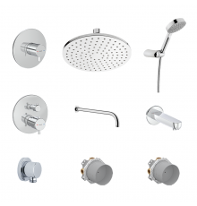 Душевой комплект VitrA A49307EXP, С ВНУТРЕННЕЙ ЧАСТЬЮ, хром