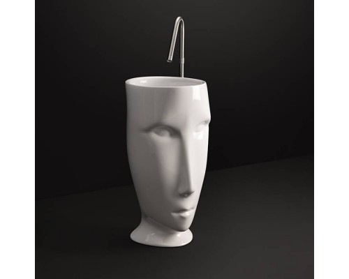 Kerasan Artwork Moloco Раковина 45х51х94.5 см, без отв., напольная, слив в стену, цвет: белый. 474001 Kerasan Artwork Moloco Раковина 45х51х94.5 см, без отв., напольная, слив в стену, цвет: белый. 474001