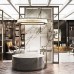 Gessi Venti20 Смеситель для ванны напольный, двухвентильный, с ручным душем и шлангом 1500 мм., внешняя часть, цвет: Brass PVD. 65128#710