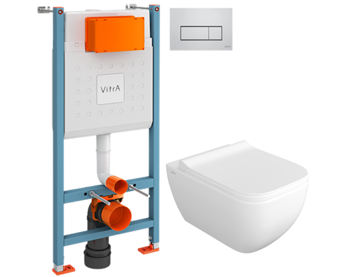 Комплект Унитаз подвесной VitrA Shift 7742B003-0075 белый глянцевый + Крышка DIWO Шифт 0405 с микролифтом + Инсталляция V-Fix Core 738-5800-01 с кнопкой смыва Root S 740-2380 хром Комплект Унитаз подвесной VitrA Shift 7742B003-0075 белый глянцевый + Крышка DIWO Шифт 0405 с микролифтом + Инсталляция V-Fix Core 738-5800-01 с кнопкой смыва Root S 740-2380 хром