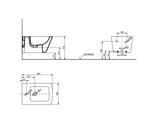 TOTO SP Биде подвесное 54x38x29см, цвет: белый. B532E#XW TOTO SP Биде подвесное 54x38x29см, цвет: белый. B532E#XW