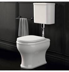 Azzurra Charme Унитаз напольный 52x40 см, 3L Water Saving, слив универсальный, сиденье микролифт, с креплением VFV, цвет: Bianco lucido/хром. 751390,  CHA1800/F bi/cr,  CHCSZA000000BI/(CHA400/Z bi),  757190,  CHVCTT000000BI