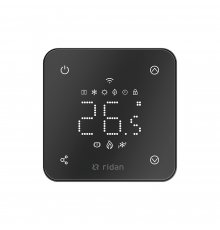 Комнатный термостат Ридан RSmart-FB с Wi-Fi подключением 230V, встраиваемый, черный 088L1144R