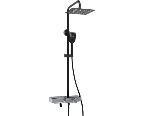 Душевая стойка Wasserkraft Abens 2000 A114.255.130.CB Thermo с термостатом, черная Душевая стойка Wasserkraft Abens 2000 A114.255.130.CB Thermo с термостатом, черная