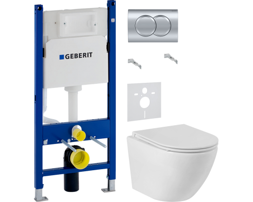 Комплект Унитаз подвесной BelBagno Sfera-r + Крышка Piano BB2111SC с микролифтом + Инсталляция Geberit Duofix Delta 458.149.21.1 с кнопкой смыва, хром + Шумоизоляция Комплект Унитаз подвесной BelBagno Sfera-r + Крышка Piano BB2111SC с микролифтом + Инсталляция Geberit Duofix Delta 458.149.21.1 с кнопкой смыва, хром + Шумоизоляция